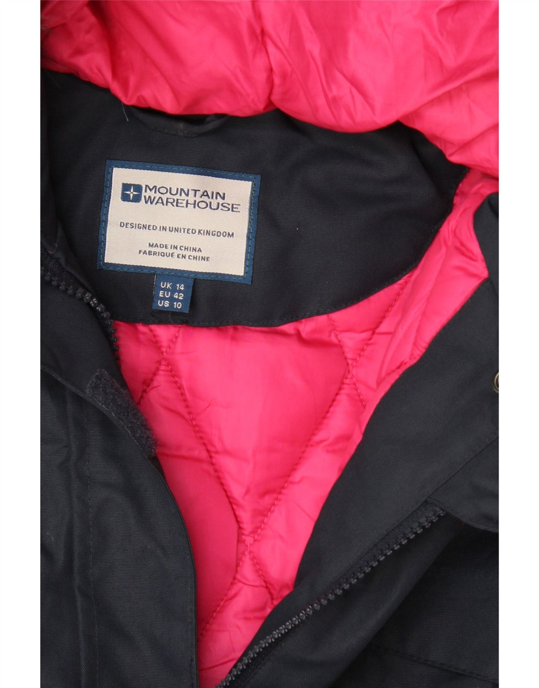 MOUNTAIN WAREHOUSE Женская парка с капюшоном UK 14, большая темно-синяя