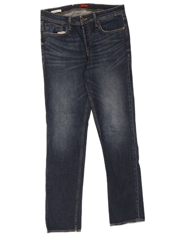 Мужские прямые джинсы Jack & Jones Tim Slim W32 L34, синий хлопок