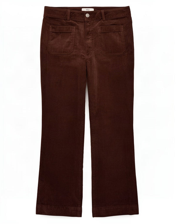 Женские вельветовые брюки Marks & Spencer Bootcut UK 14 Medium W30 L27 Коричневые