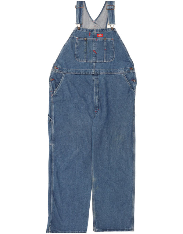 Dickies Mens Carpenter Dungarees Straight Jeans W40 L30 Blue Cotton
