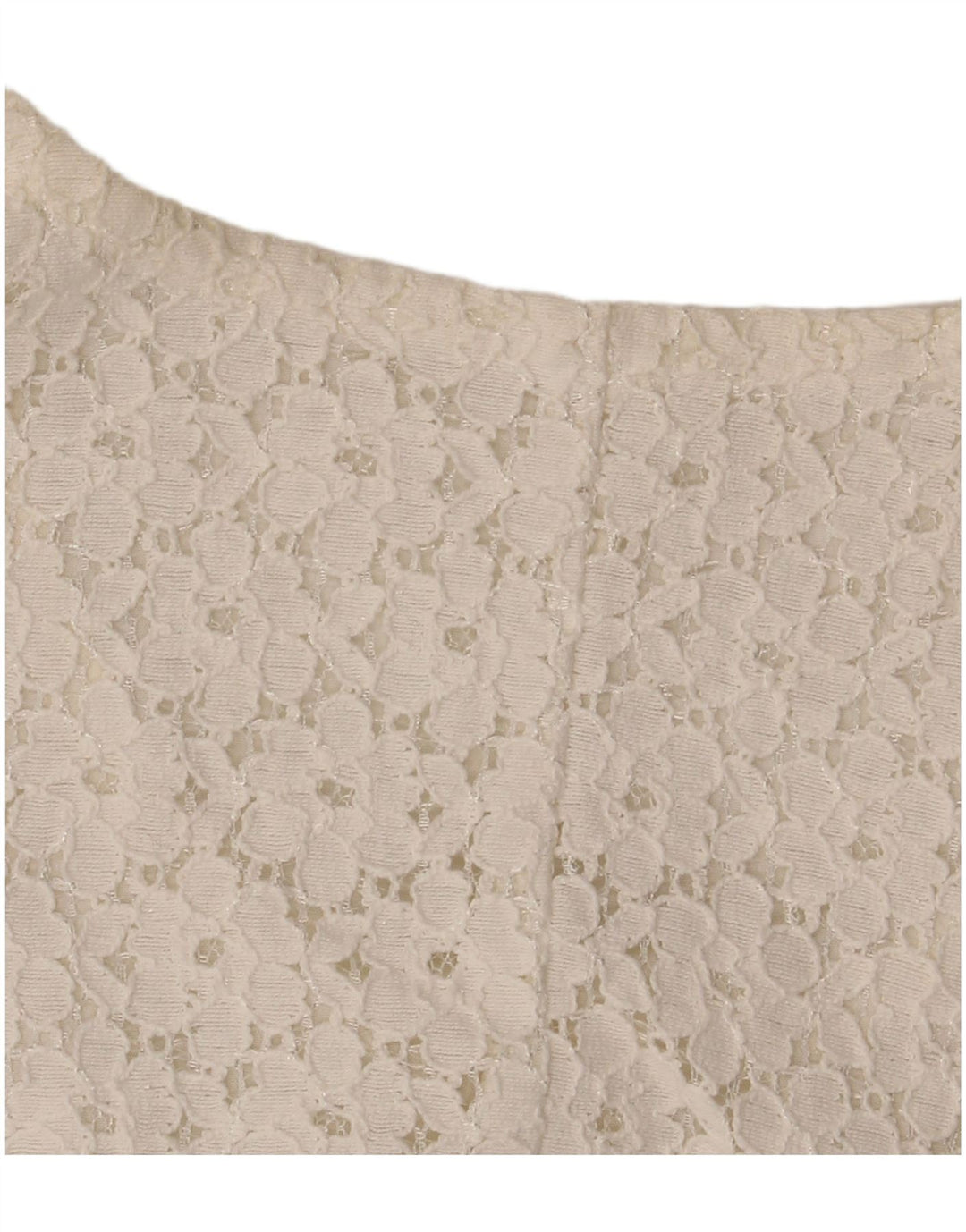 Женская укороченная блузка-рубашка с коротким рукавом VINTAGE IT 46, большая с белым цветочным принтом