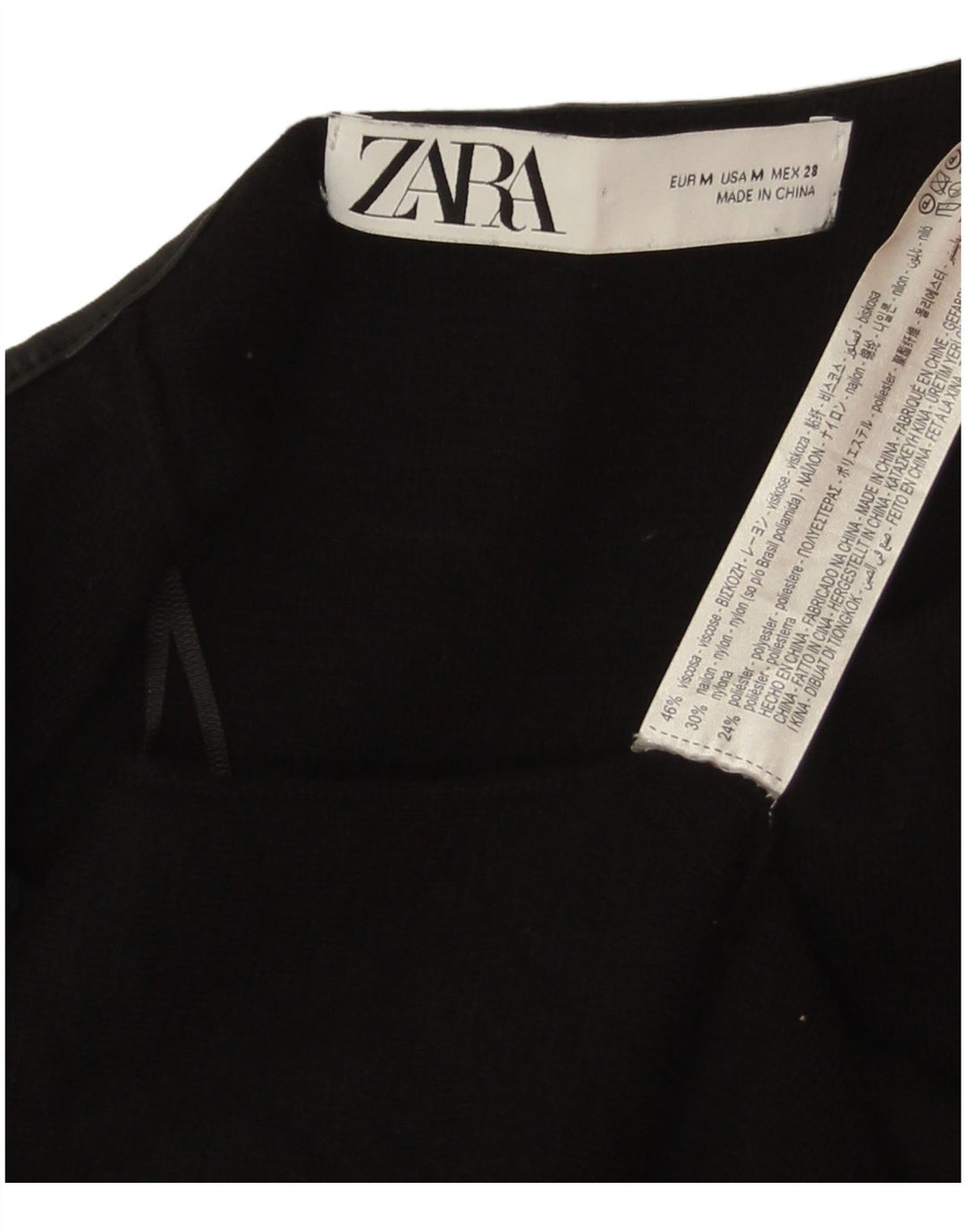 Женское открытое пальто Zara UK 12, средний черный из вискозы