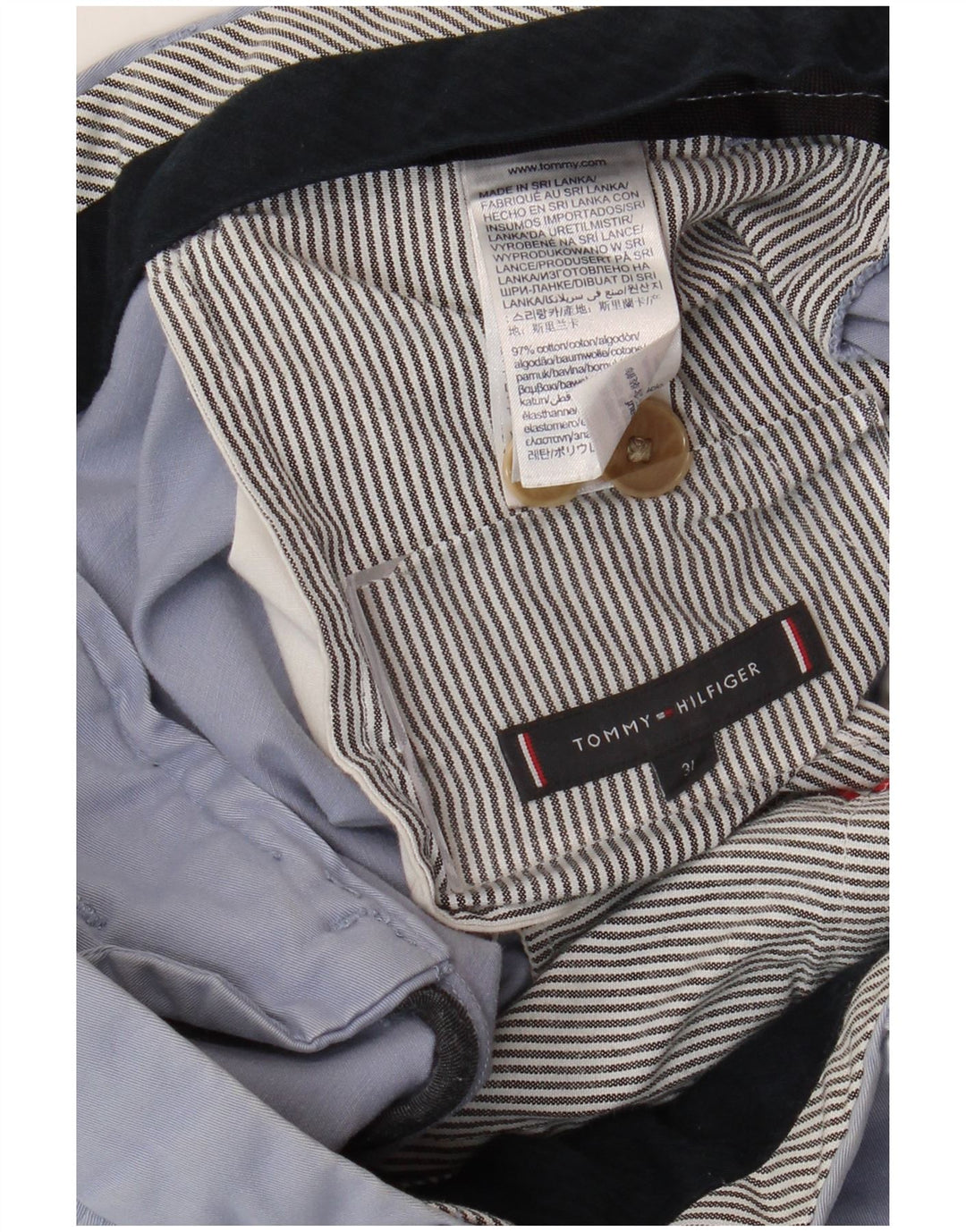 TOMMY HILFIGER Мужские шорты чинос W31, средний синий хлопок