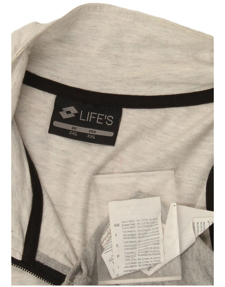 Lotto Мужской спортивный костюм Верхняя куртка 2XL Серый хлопок с цветными блоками