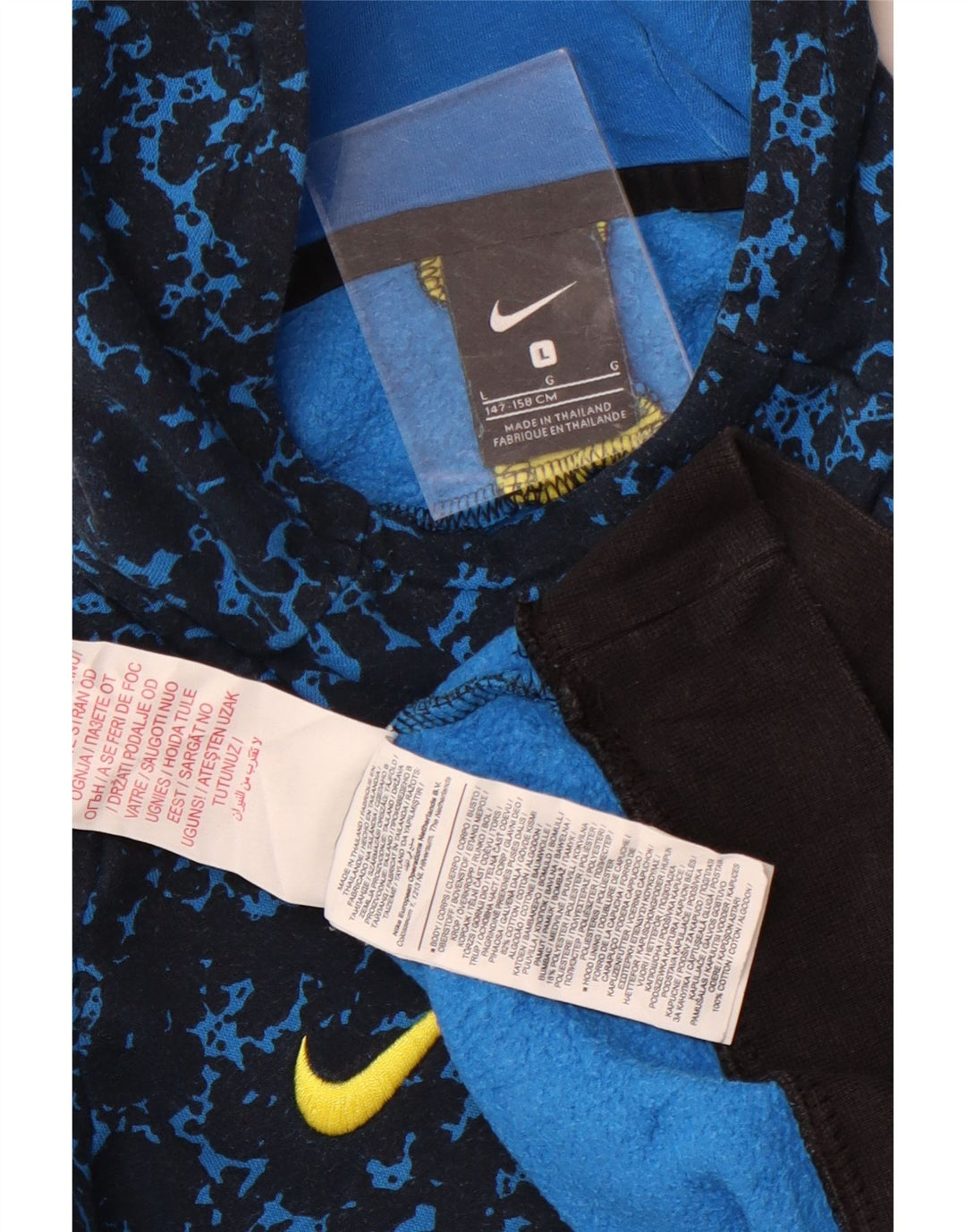 Джемпер с капюшоном Nike для мальчиков Inter Milan 12–13 лет, большой, темно-синий, в пятнышко