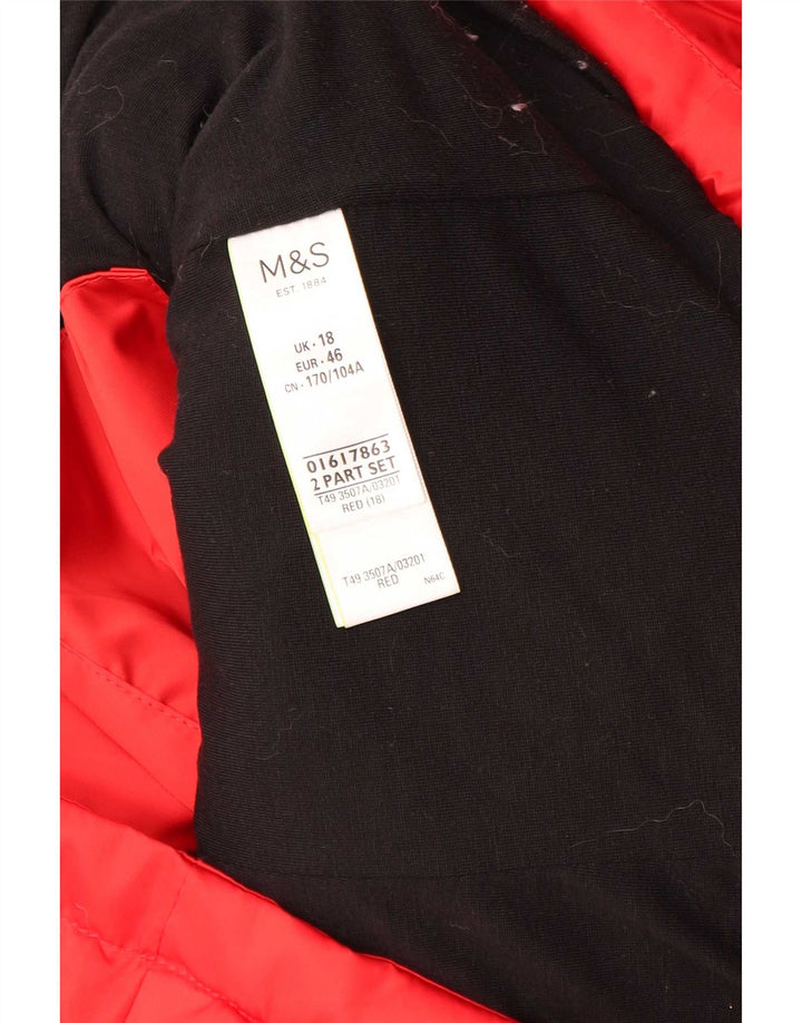 Женский утепленный жилет с капюшоном Marks & Spencer UK 18 XL, красный полиэстер