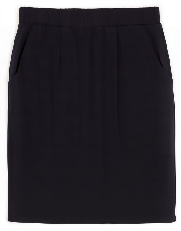Женская прямая юбка Marks & Spencer UK 10, маленькая W28, темно-синяя, вискоза