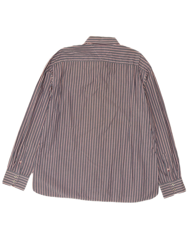 Tommy Hilfiger Мужская рубашка индивидуального кроя 2XL из хлопка в синюю полоску