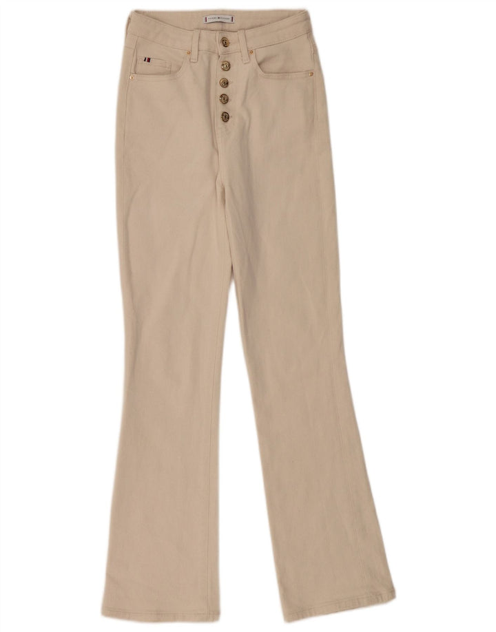 TOMMY HILFIGER Женские расклешенные джинсы W26 L30 Бежевые, хлопок