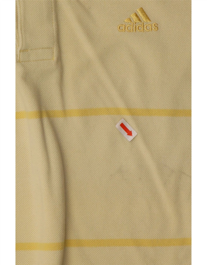 Мужская рубашка поло Adidas, маленькая желтая полосатая хлопковая рубашка
