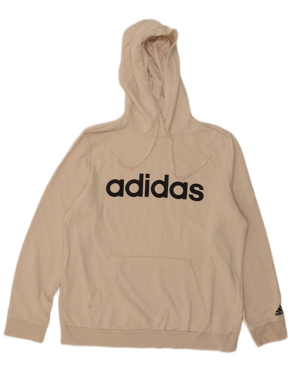 Женский джемпер с капюшоном Adidas с графическим рисунком, Великобритания, 20/22 XL, белый хлопок