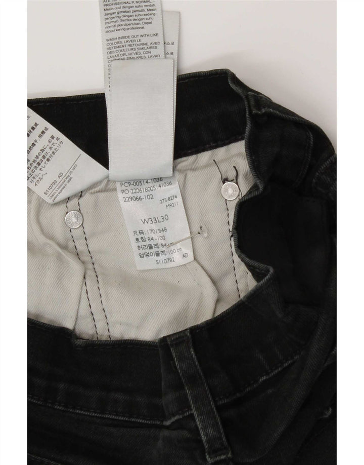 Мужские прямые джинсы Levi's W33 L30, черный хлопок