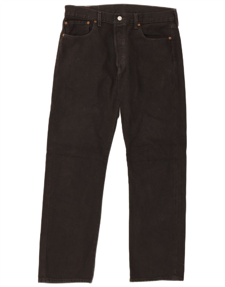 Мужские прямые джинсы Levi's 501 W34 L30, черный хлопок