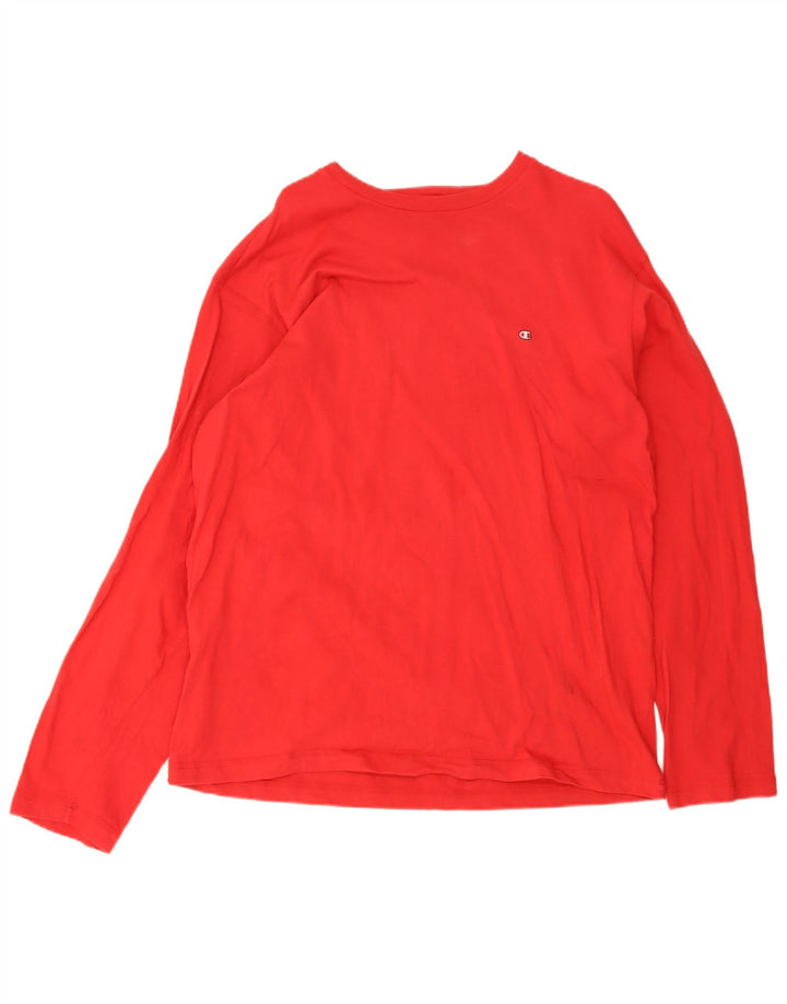 Мужской топ Champion с длинным рукавом 2XL, красный хлопок