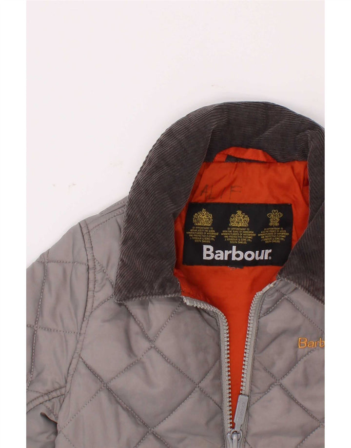Стеганая куртка Barbour для мальчиков 3-4 года серая