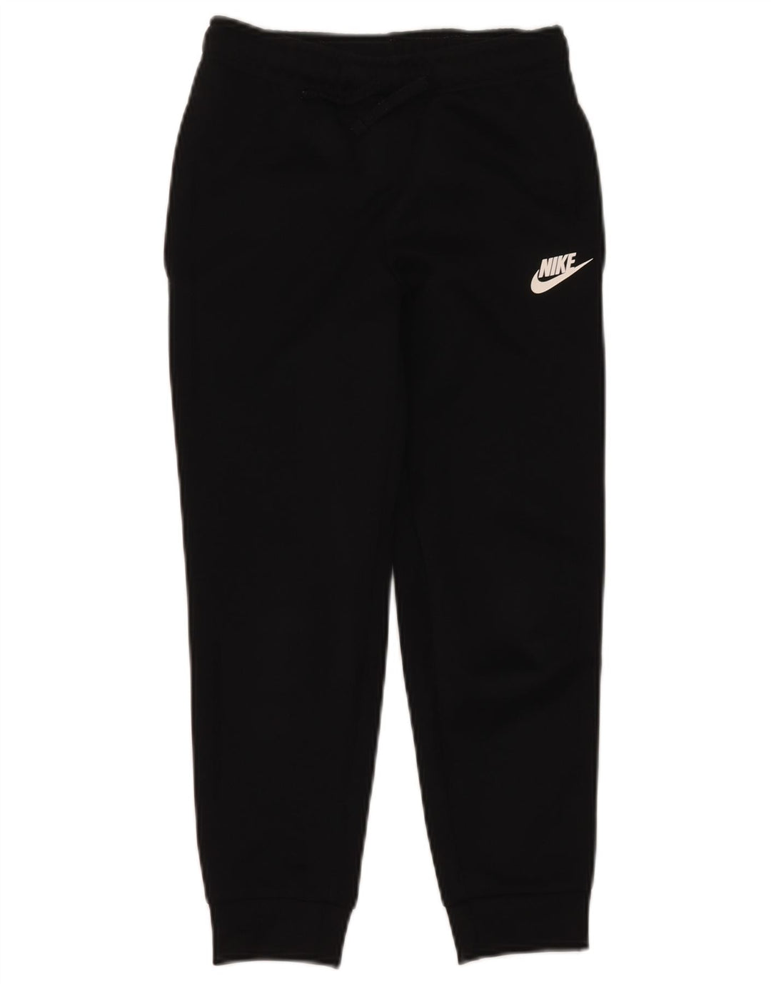 NIKE Girls Tracksuit Trousers Joggers 8-9 Years Small Black Polyester