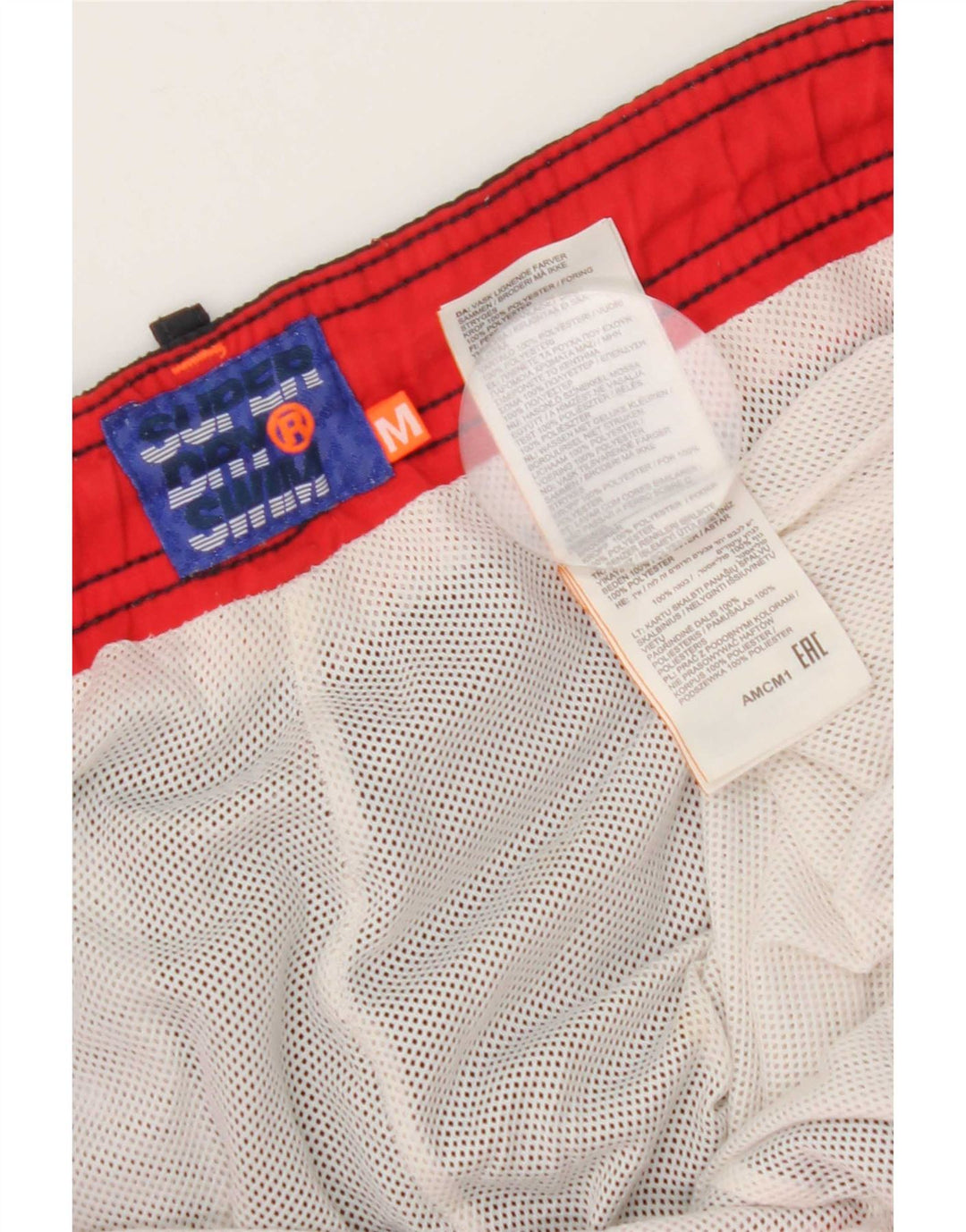 Мужские шорты для плавания Superdry с рисунком, средние W32 L5, темно-синие, полиэстер