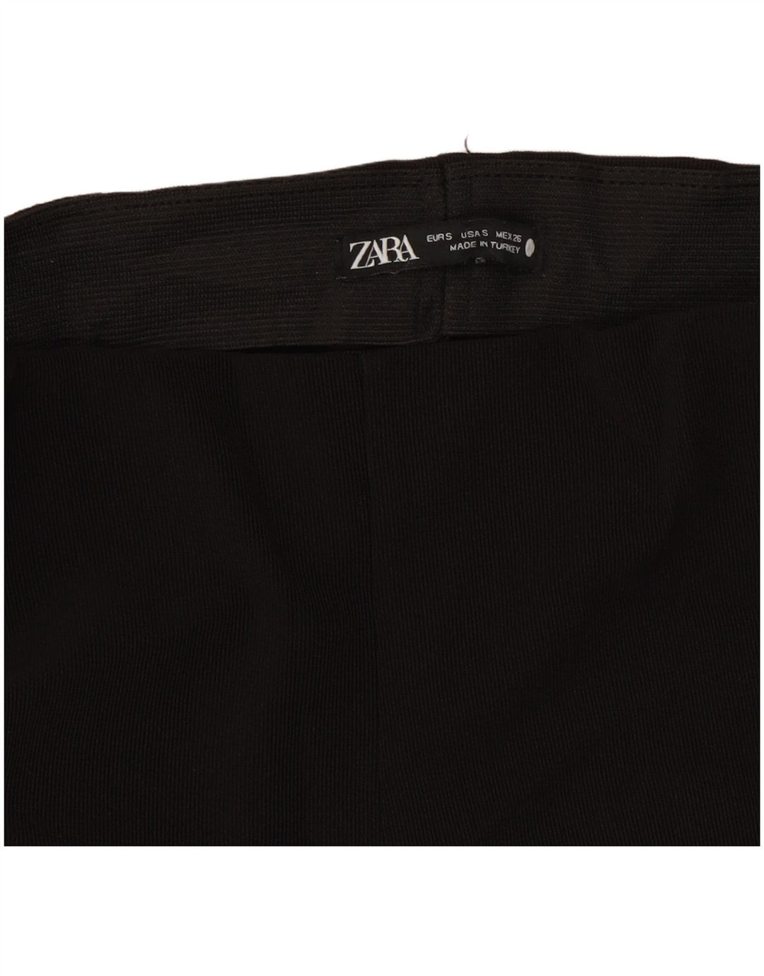 Женские повседневные брюки-клеш Zara, маленькие W26 L30, черный полиэстер