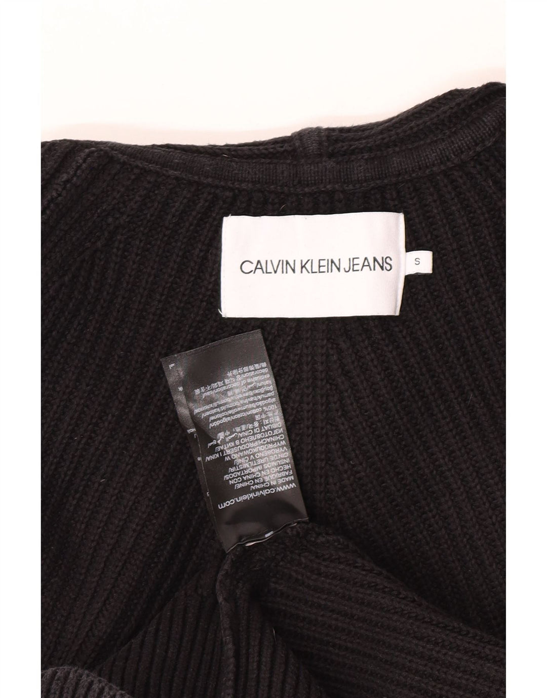 Женский свободный джемпер с капюшоном Calvin Klein Jeans UK 10, маленький черный