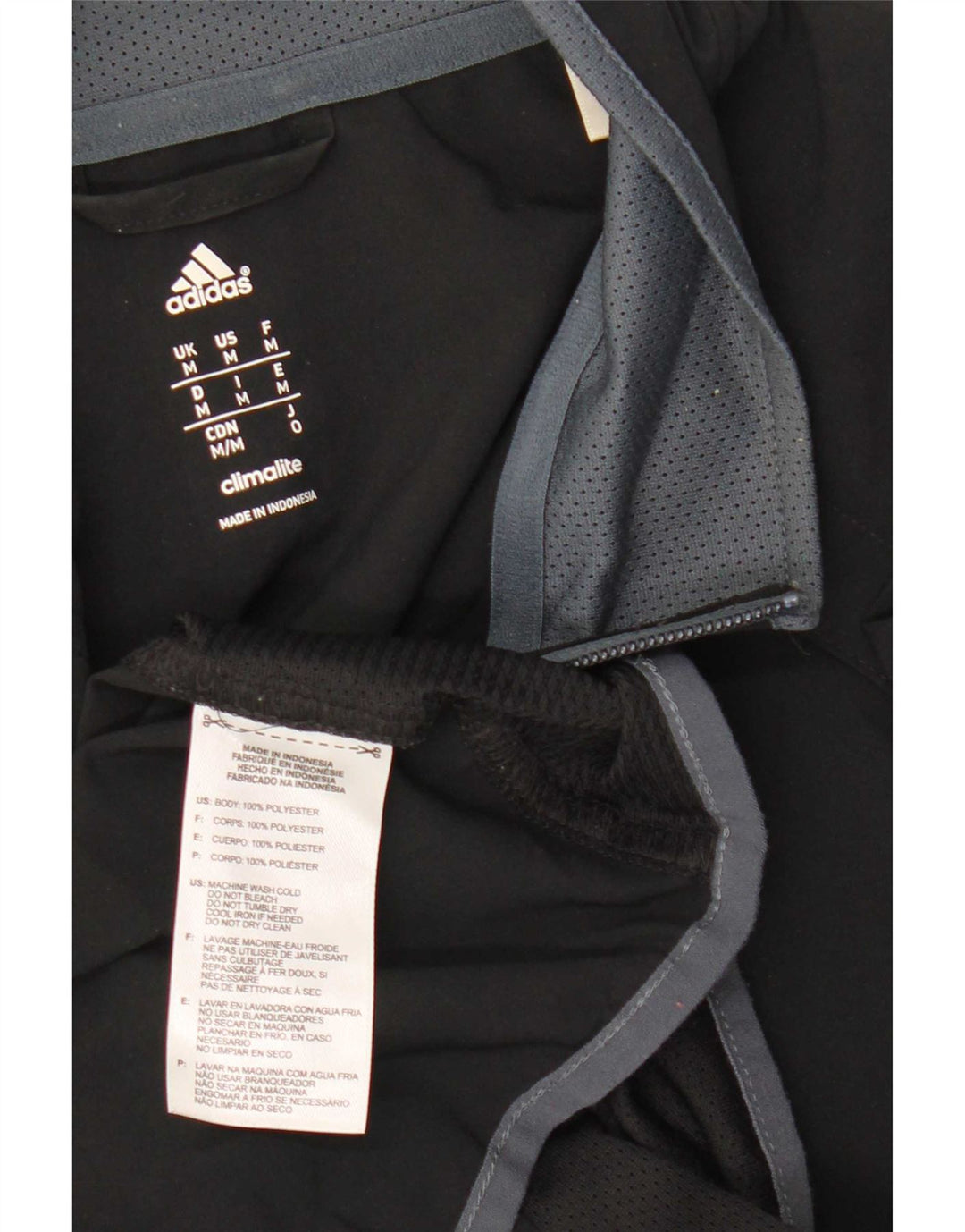 Мужская спортивная куртка Adidas Climalite, средний черный полиэстер