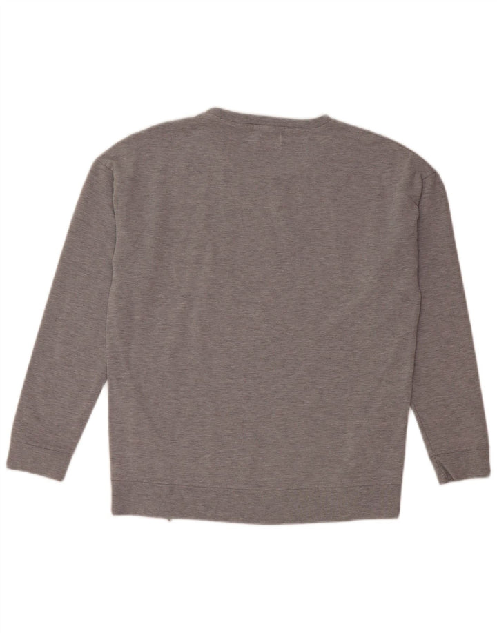 Женский свитер с рисунком CONVERSE UK 14, хлопковый средний серый цвет