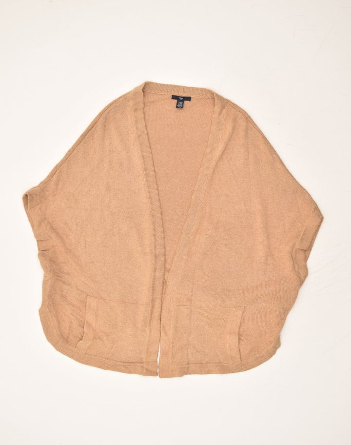 GAP Womens Oversized Short Sleeve Cardigan Sweater UK 6 XS Beige Cotton | Vintage Gap | Thrift | Second-Hand Gap | Used Clothing | Messina Hembry 