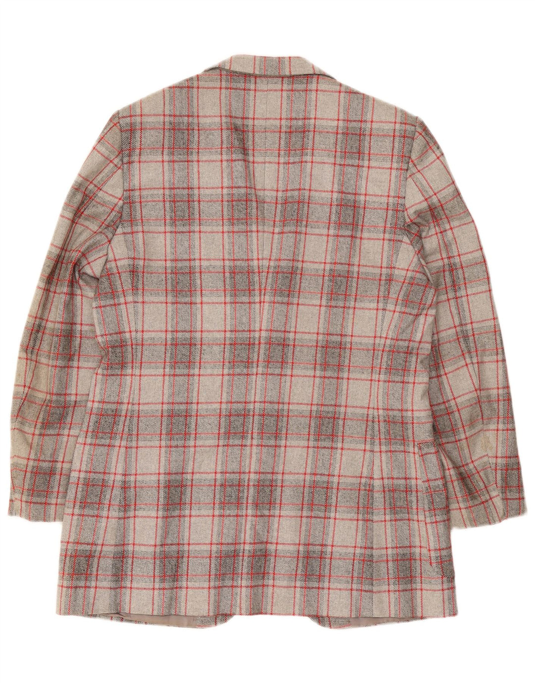 Винтажный мужской пиджак на двух пуговицах IT 52 XL, серый в клетку