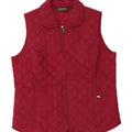 EDDIE BAUER Womens Quilted Gilet UK 14 Medium Burgundy Polyester Vintage Eddie Bauer and Second-Hand Eddie Bauer from Messina Hembry 