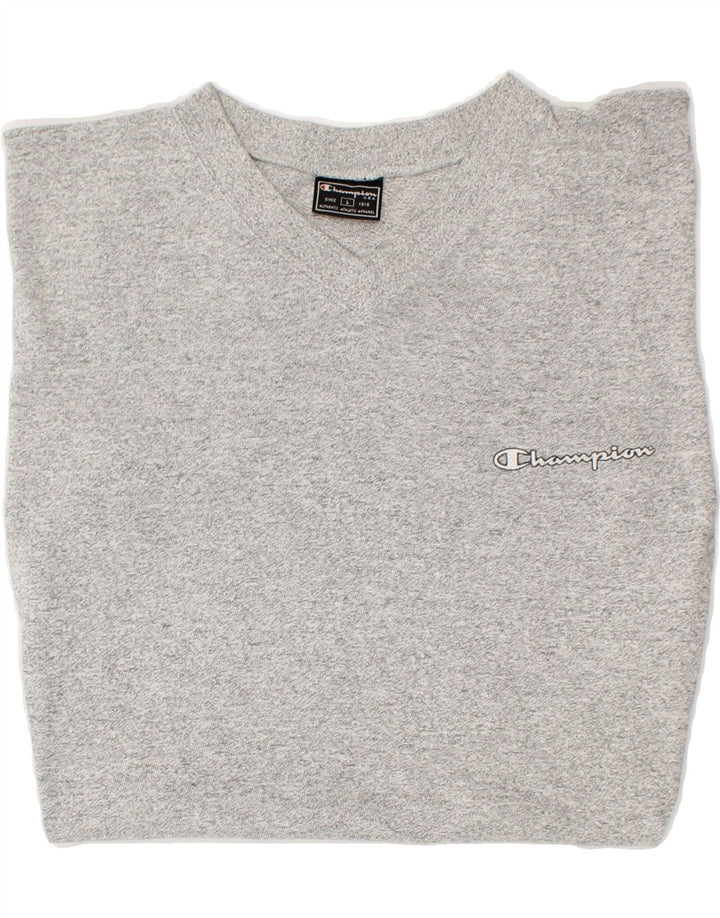 CHAMPION Mens T-Shirt Top Large Grey Flecked Cotton Vintage Champion and Second-Hand Champion from Messina Hembry 
