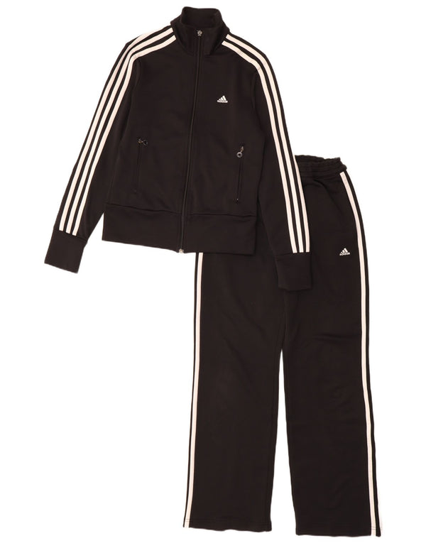Женский спортивный костюм Adidas UK 10, маленький, черный, полиэстер
