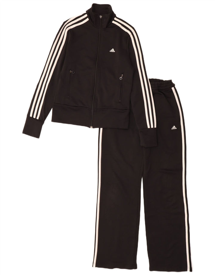 Женский спортивный костюм Adidas UK 10, маленький, черный, полиэстер
