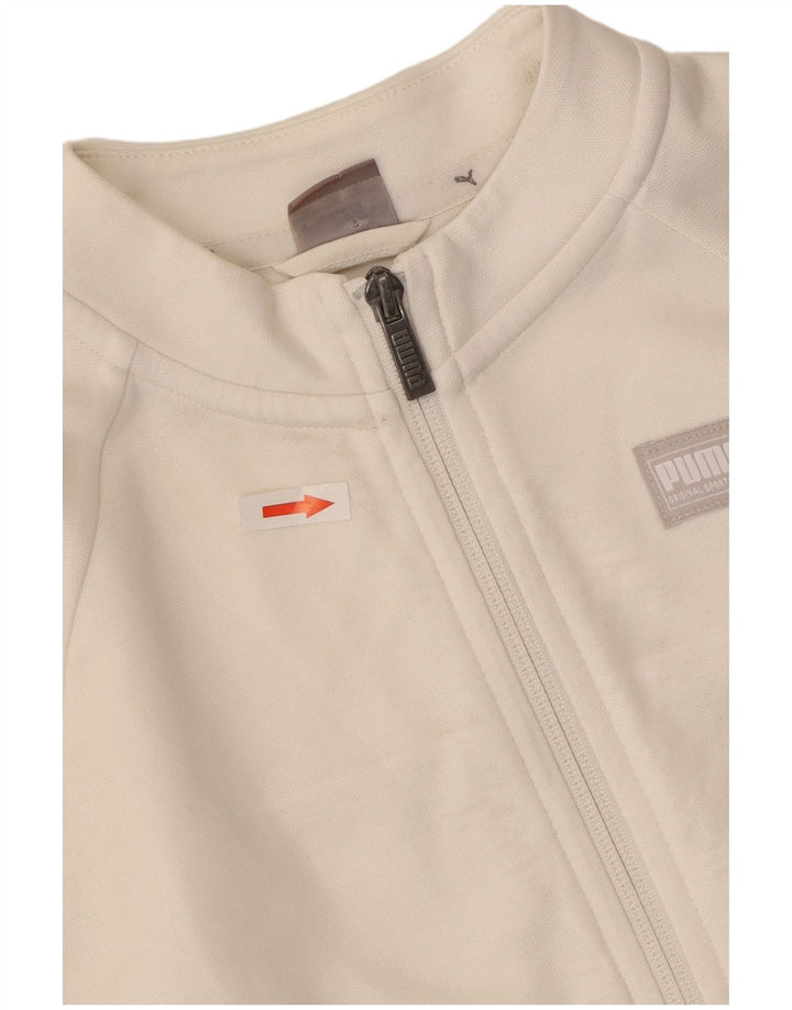 Женский укороченный спортивный костюм большого размера Puma UK 10, маленький белый полиэстер