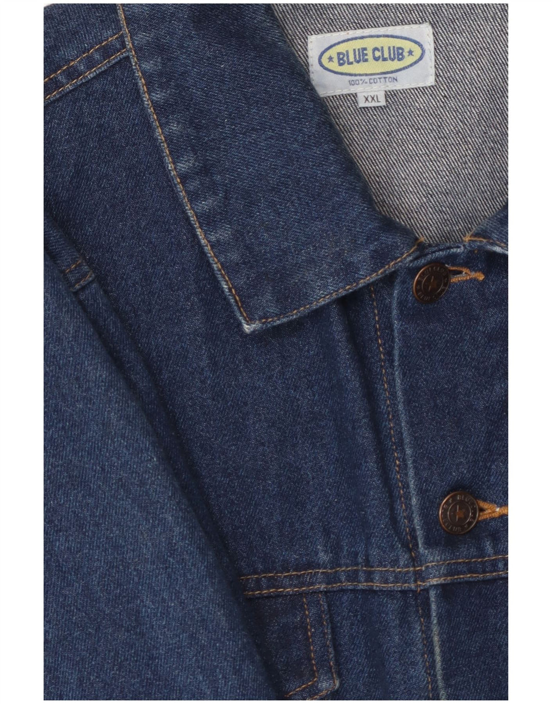 Мужская джинсовая куртка BLUE CLUB UK 44 2XL, синий хлопок