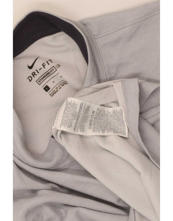 Мужской спортивный костюм Nike Dri Fit Standard с воротником на молнии, большой серый