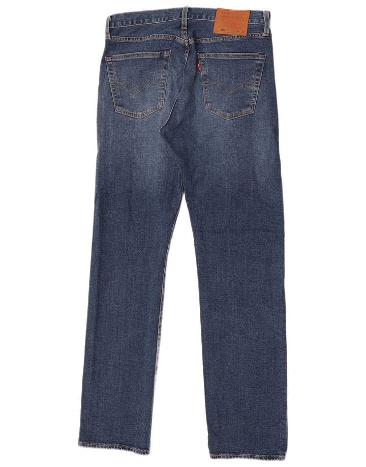 Мужские прямые джинсы LEVI'S 501 W30 L32 синие, хлопок