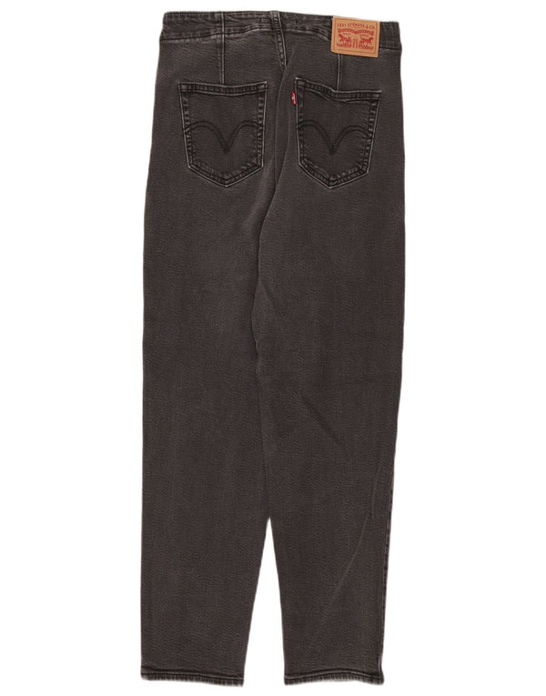 Женские укороченные зауженные джинсы с высокой талией Levi's W28 L26, серый хлопок