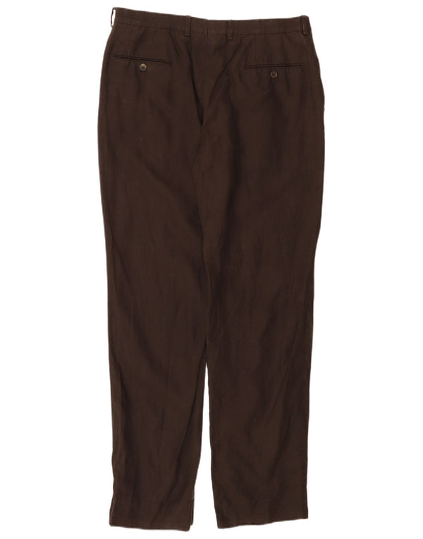 MASSIMO DUTTI Женские прямые брюки чинос EU 44 Large W34 L30 Коричневые