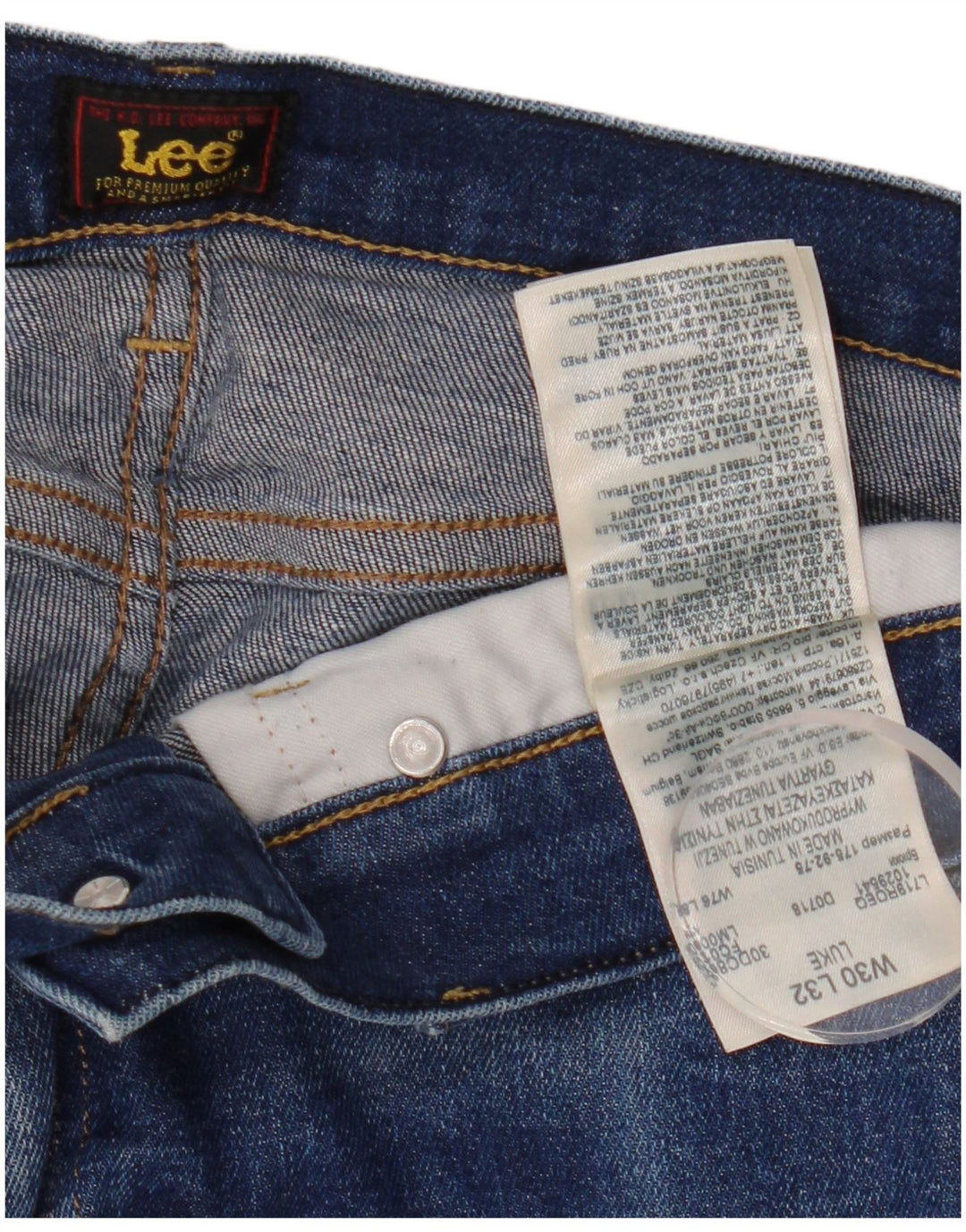 Мужские джинсы Lee Luke Slim W30 L32, синий хлопок