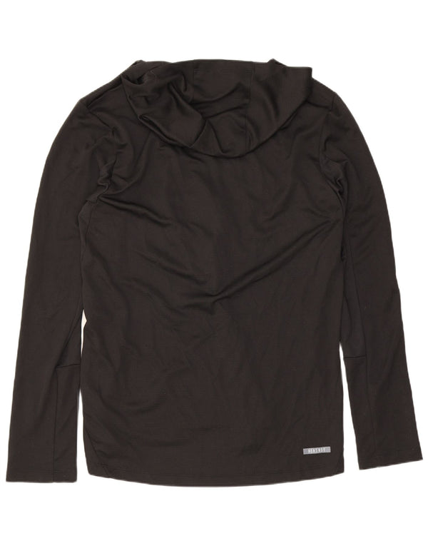 Adidas Mens Nevada Wolf Pack с капюшоном и графическим топом с длинными рукавами, маленький черный
