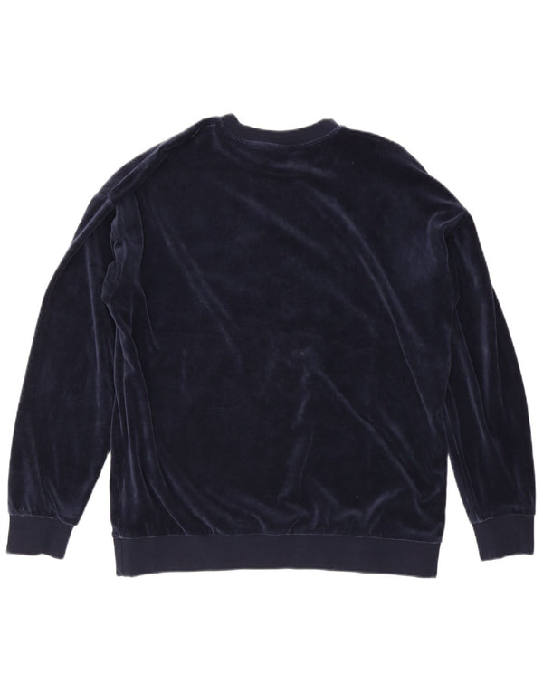 Женский свитер оверсайз с рисунком ADIDAS UK 12, средний, темно-синий