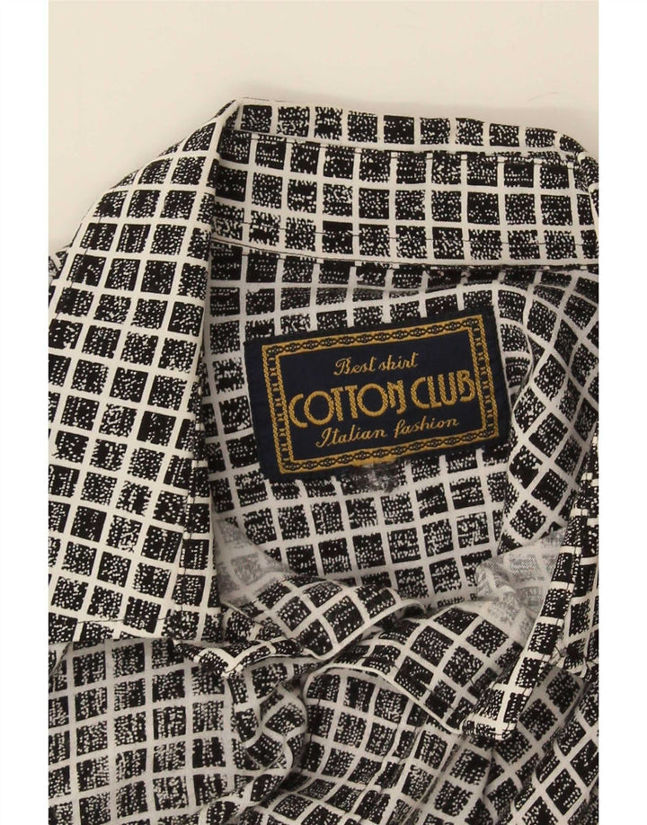 Мужская рубашка с коротким рукавом Cotton Club, большая черная клетка