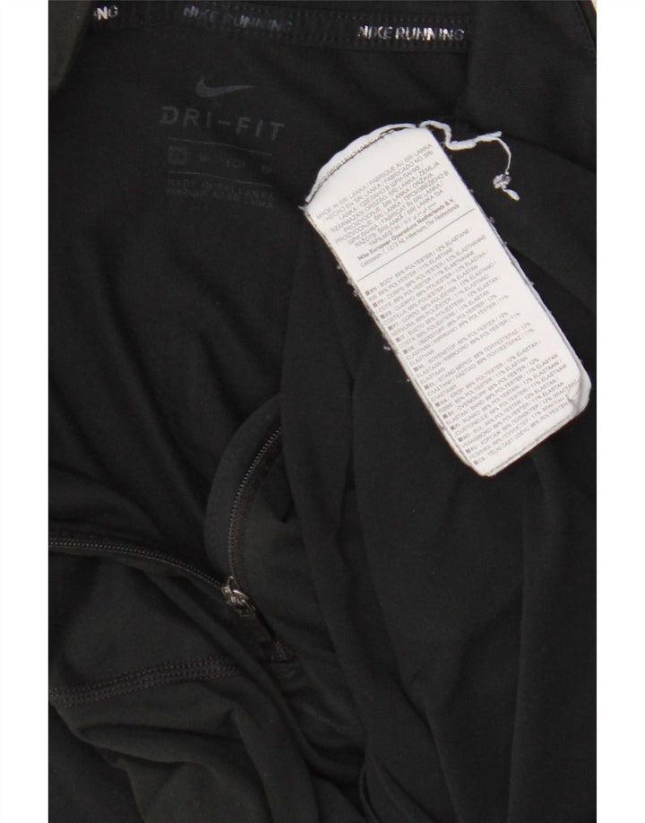 Женский спортивный костюм-пуловер с воротником на молнии Nike Dri Fit UK 6 XS, черный полиэстер