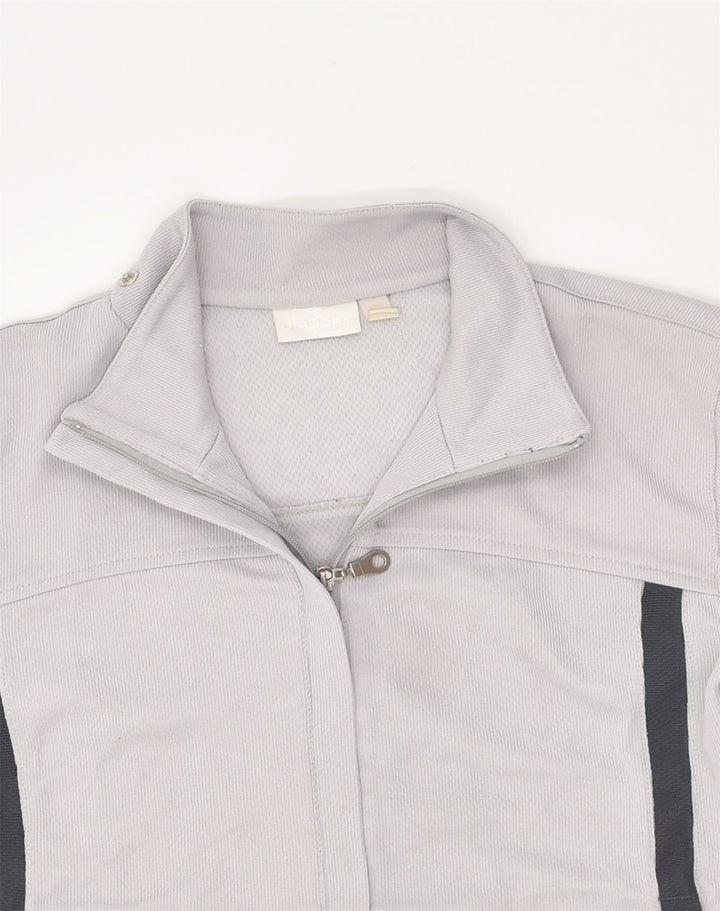 DIADORA Womens Tracksuit Top Jacket UK 14 Large Grey Polyester | Vintage Diadora | Thrift | Second-Hand Diadora | Used Clothing | Messina Hembry 