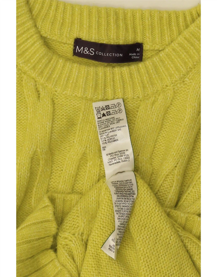 Женский джемпер с круглым вырезом Marks & Spencer UK 14, средний желтый