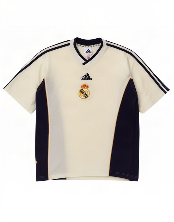 Мужская футболка Adidas Real Madrid Top UK 40/42 Medium Off White Colorblock