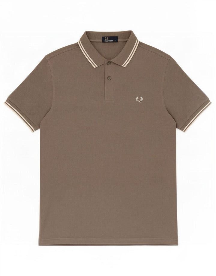 Мужская рубашка поло Fred Perry, большая серая хлопковая ткань