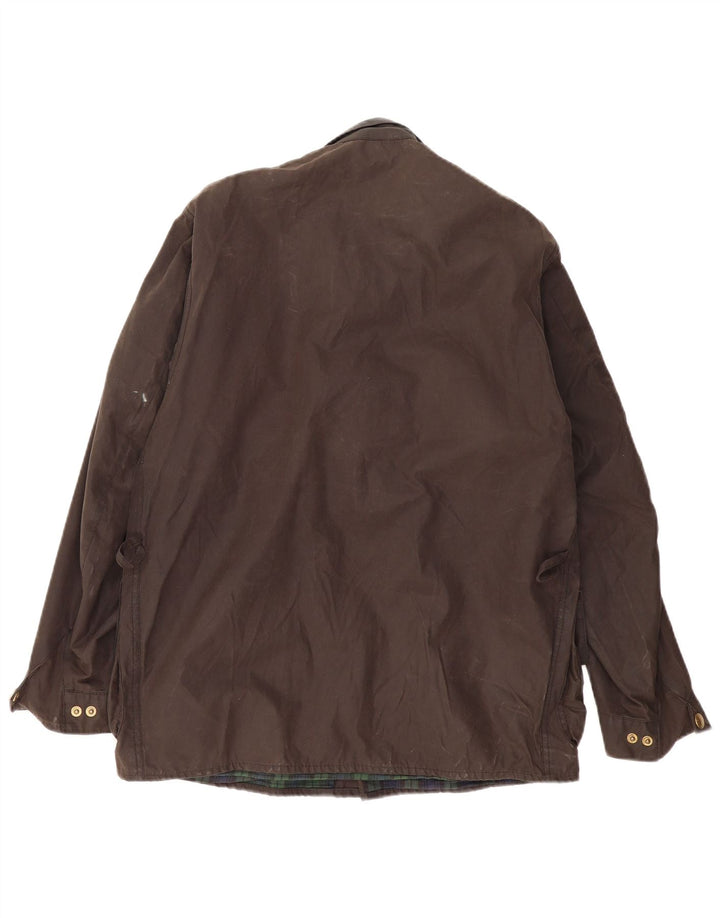 Мужская куртка из вощеного хлопка BARBOUR, размер 38, маленькая, коричневый хлопок