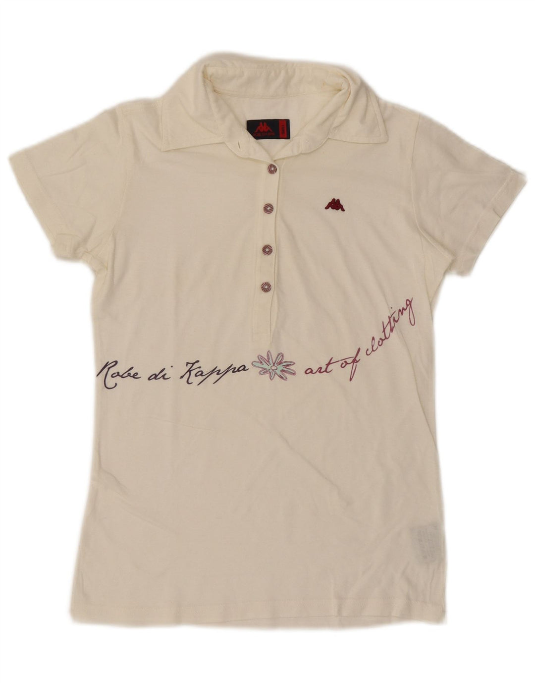 Женская рубашка поло KAPPA UK 10, маленькая, белый хлопок