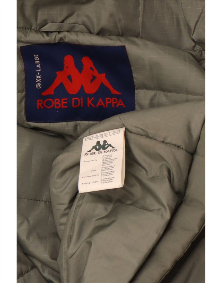 Мужская стеганая куртка KAPPA UK 44 2XL, зеленый хлопок