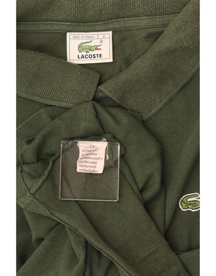Мужская рубашка поло Lacoste с длинным рукавом, размер 8, 3XL, зеленый хлопок